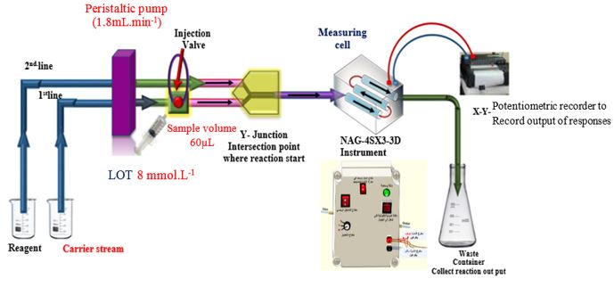 Utilizing the NAG-4SX3-3D analyzer at 0-180 degree coupling with continuous flow injection analysis to determine of loratadine in drugs by the precipitation method using sodium nitroprusside 